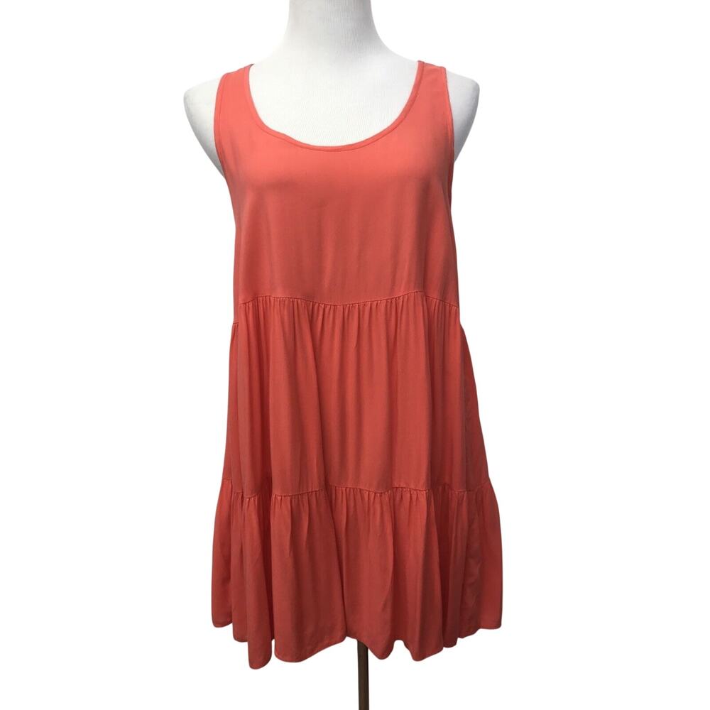 Asos Dress Womens 4 Orange Sleeveless Scoop Neck